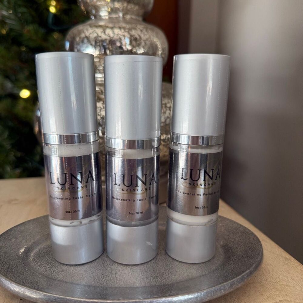 LUNA Skincare Rejuvenating Facial Serum 1 Oz 3 Fl Oz Lot of 3